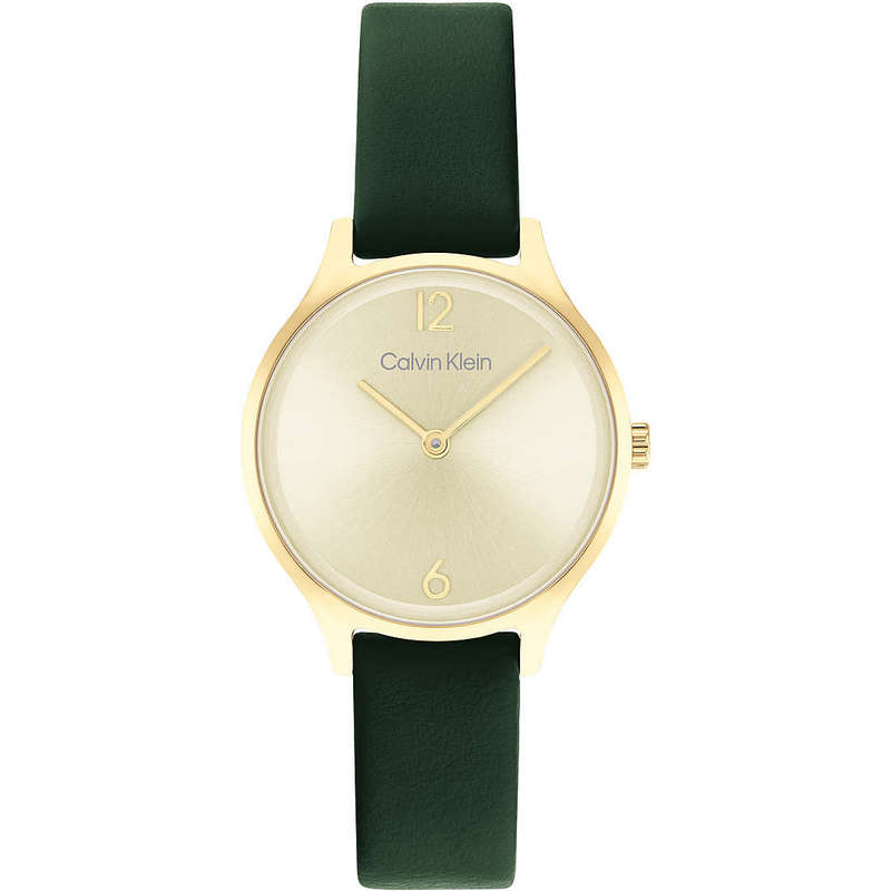 Orologio donna Calvin Klein Timeless H2 dorato verde solo tempo 25200147