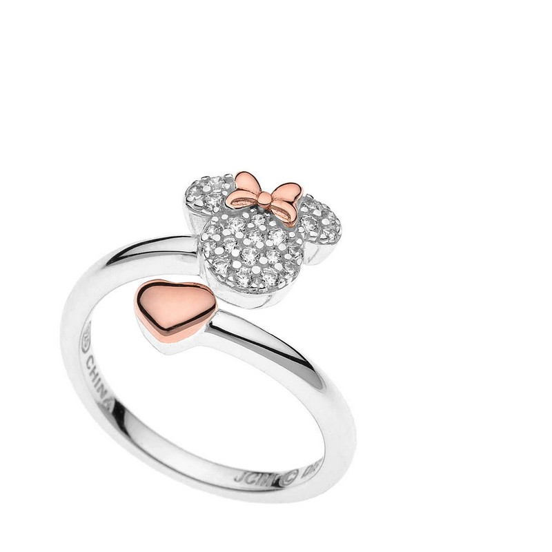 Anello bimba Disney Mickey Mouse Minnie cuore Argento 925 zirconi bianchi RS00003TZWL-4