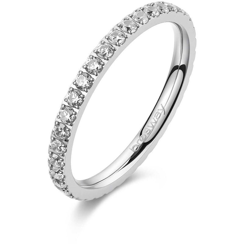 Anello Veretta Con Zirconi Bianchi Mis. 12 Donna Brosway Acciaio 316L  BEIA005B